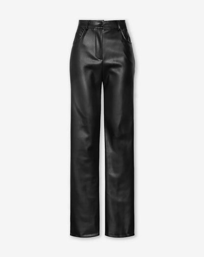 Leather Straight Leg Pants