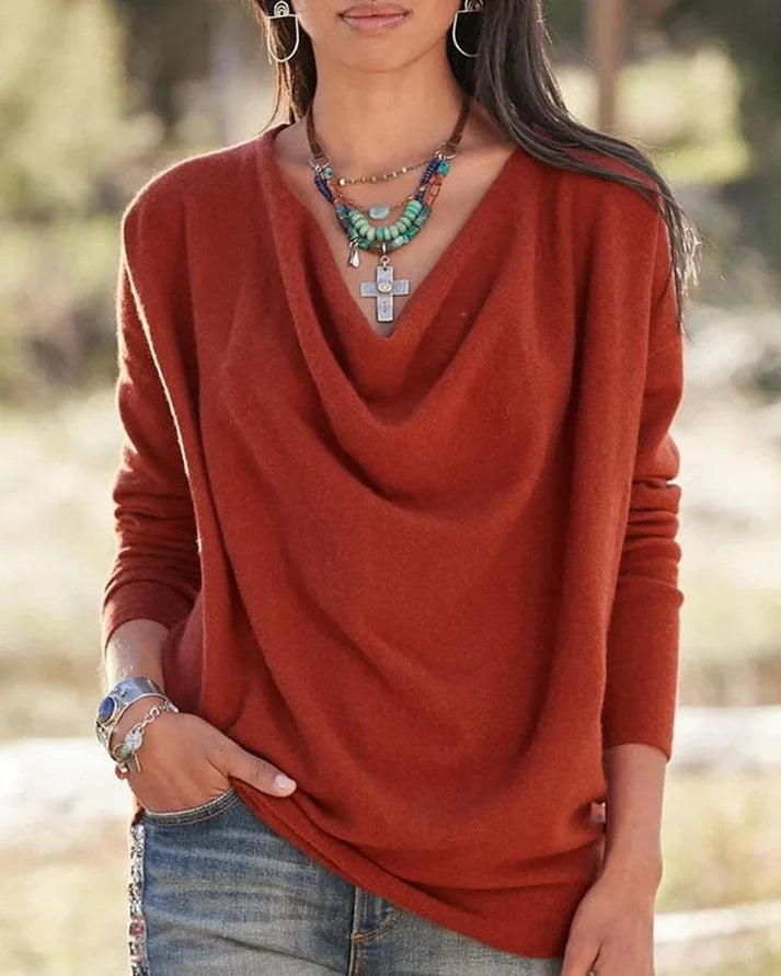 Loose Neck Casual Gebreide Trui | Vesrta Trui