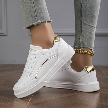 Witte Schoenen met Goud- en Zilver | Leah