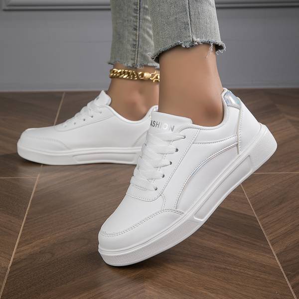 Witte Schoenen met Goud- en Zilver | Leah