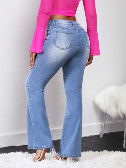 Trendy Flare Jeans | Hadu