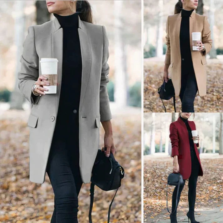 Vrouwen Lange Trench Coat | Arina jas