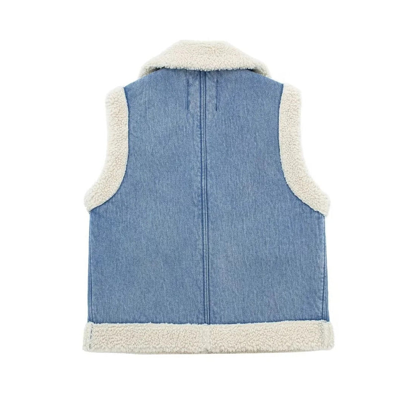 Denim Blazer Vest | Tiara