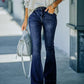 Hoge taille Denim Flared Jeans | Valentina Jeans