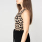 Leopard Print Top met Ronde Hals | Mia