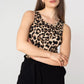 Leopard Print Top met Ronde Hals | Mia