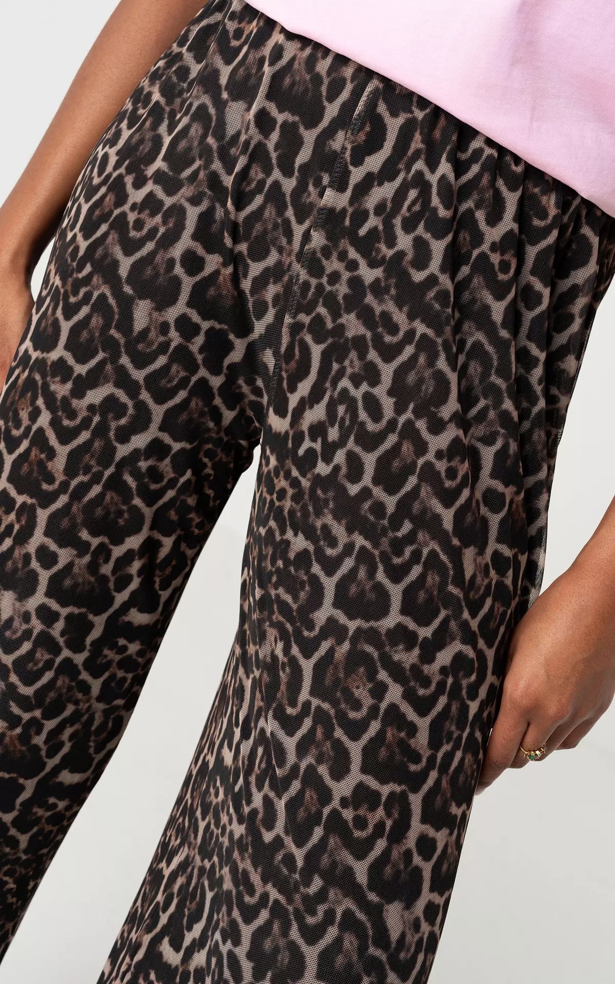 Mesh Broek met Leopard Print | Samantha