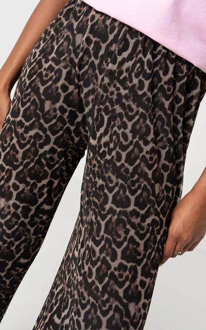 Mesh Broek met Leopard Print | Samantha