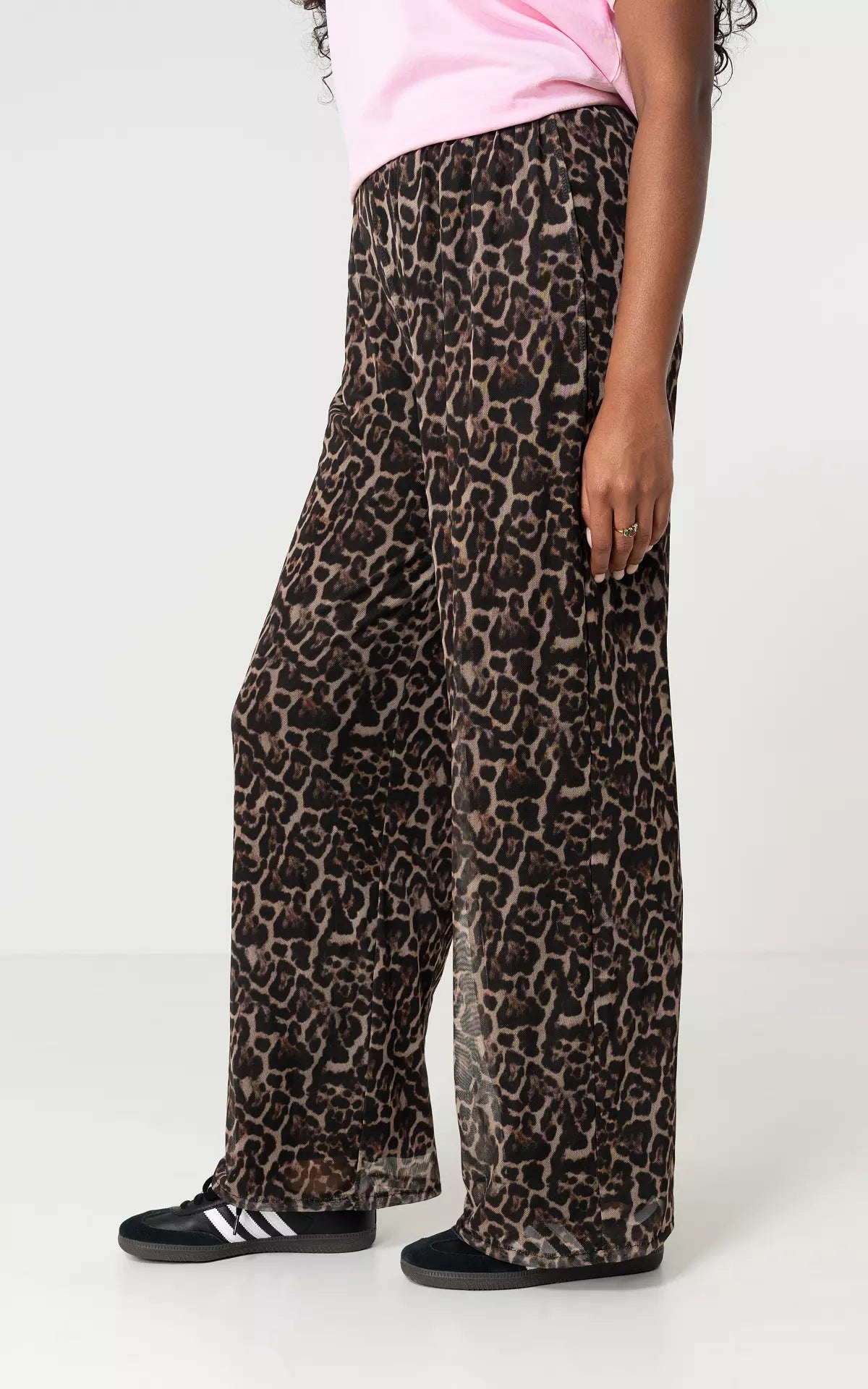 Mesh Broek met Leopard Print | Samantha