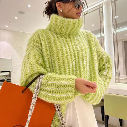 Oversized Turtleneck Gebreide Trui | Adelya Trui