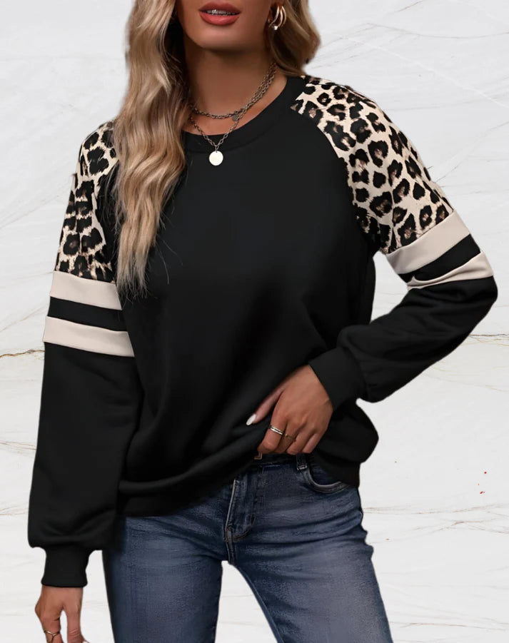 Oversized Trui Met Luipaard Print | Jastine Trui