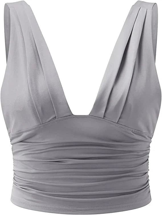 Vrouwen Mouwloze V-Hals Top | Utina Top