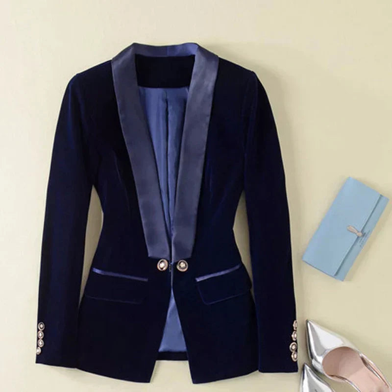 Satijnen Velvet Blazer | Elsabeth