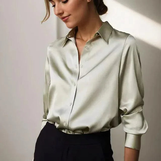 Elegante Losse Satijnen Blouse | Dario Bouse