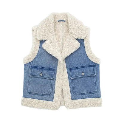 Denim Blazer Vest | Tiara