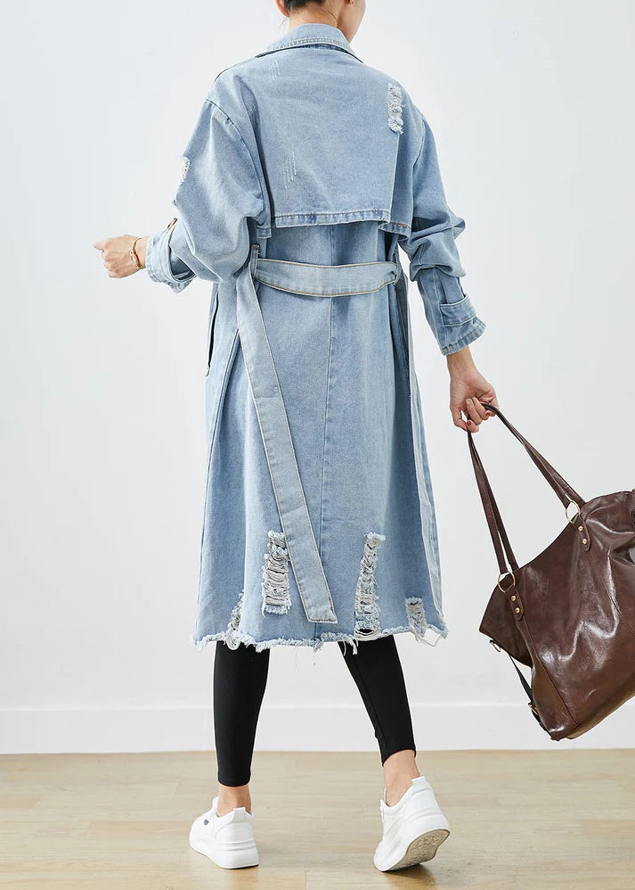 Retro Denim Trenchcoat | Gillian Jas