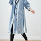 Retro Denim Trenchcoat | Gillian Jas