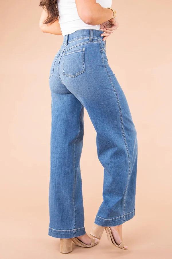 High-Waisted Flared Jeans | Irenea