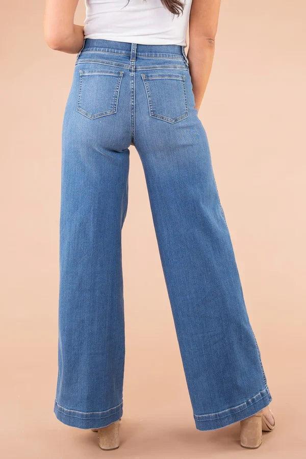 High-Waisted Flared Jeans | Irenea