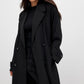 Trenchcoat in Zwart en Donkergrijs | Claire